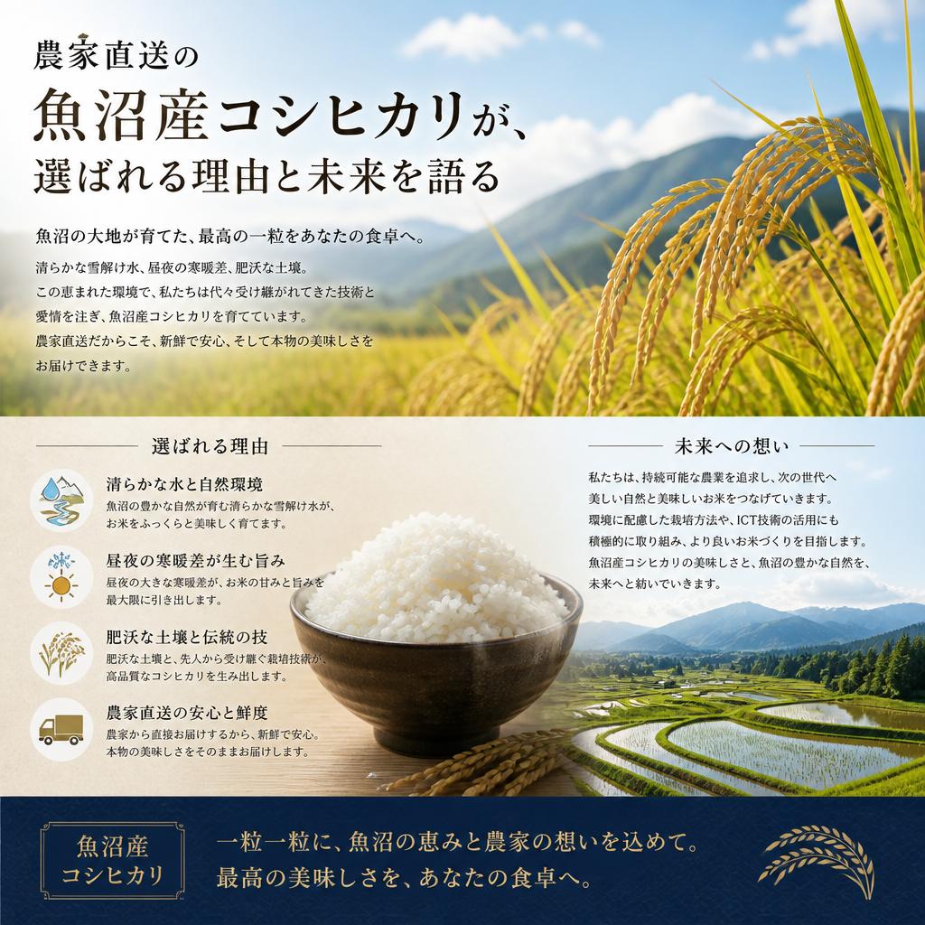 農家直送の魚沼産コシヒカリが、選ばれる理由と未来を語る