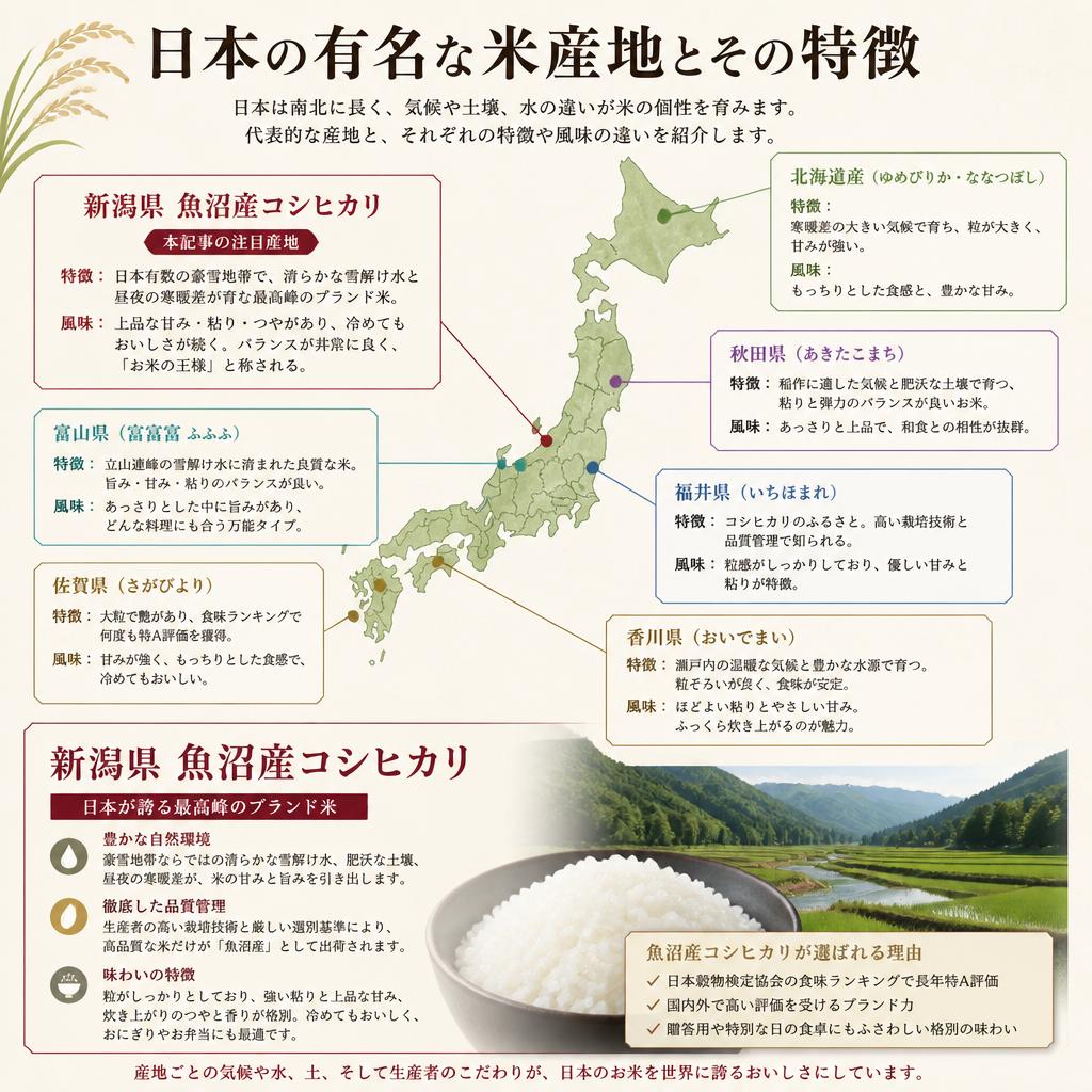 4. お米の産地別特徴 - 魅力的な日本の米所